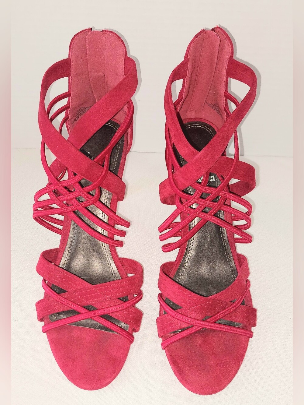 Women’s Strappy Red Suede Heel